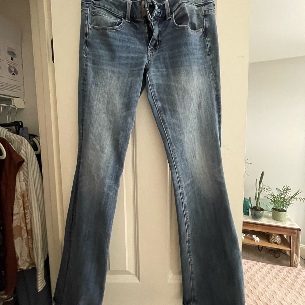 AE Light Blue Flare Jeans - Picture 2 of 4